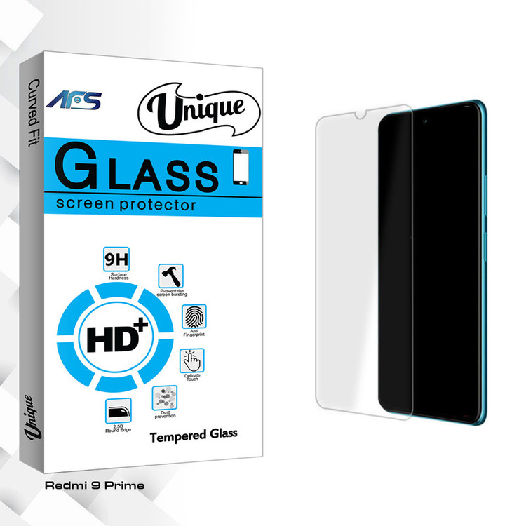 محافظ صفحه نمایش شیشه ای ای اف اس مدل Unique Glass MIX مناسب برای گوشی موبایل شیائومی Redmi 9 Prime