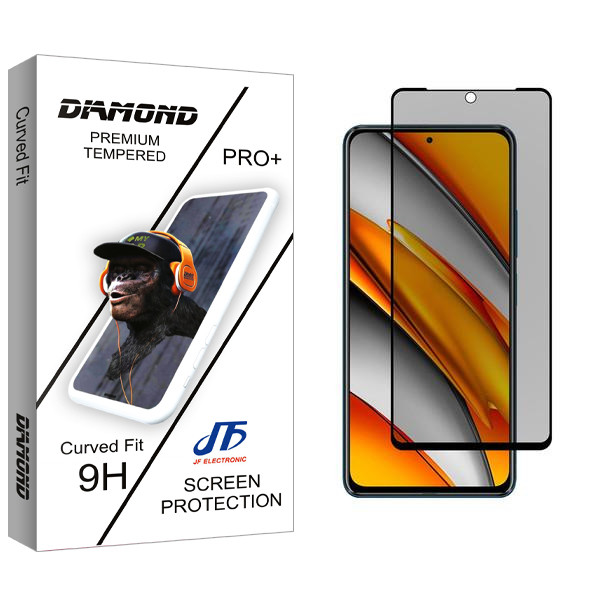 محافظ صفحه نمایش حریم شخصی جی اف مدل Diamond مناسب برای گوشی موبایل شیائومی Poco F4
