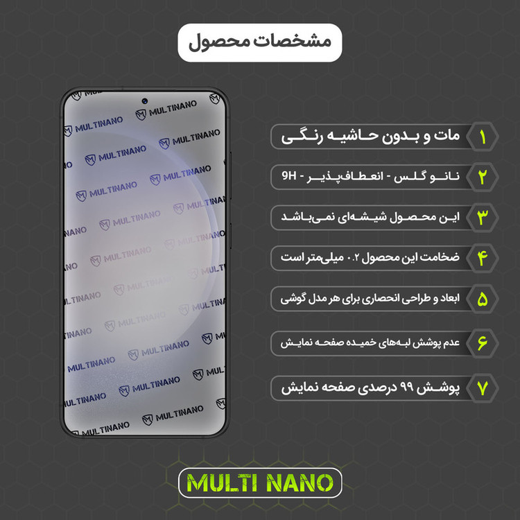 محافظ صفحه نمایش مات مولتی نانو مدل X-S1M مناسب برای گوشی موبایل سامسونگ Galaxy S23