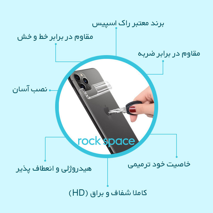 محافظ پشت گوشی شفاف راک اسپیس مدل HyGEL مناسب برای گوشی موبایل شیائومی Redmi Note 8T