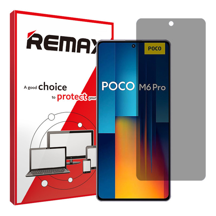 محافظ صفحه نمایش حریم شخصی ریمکس مدل Resistant مناسب برای گوشی موبایل شیائومی Poco M6 Pro