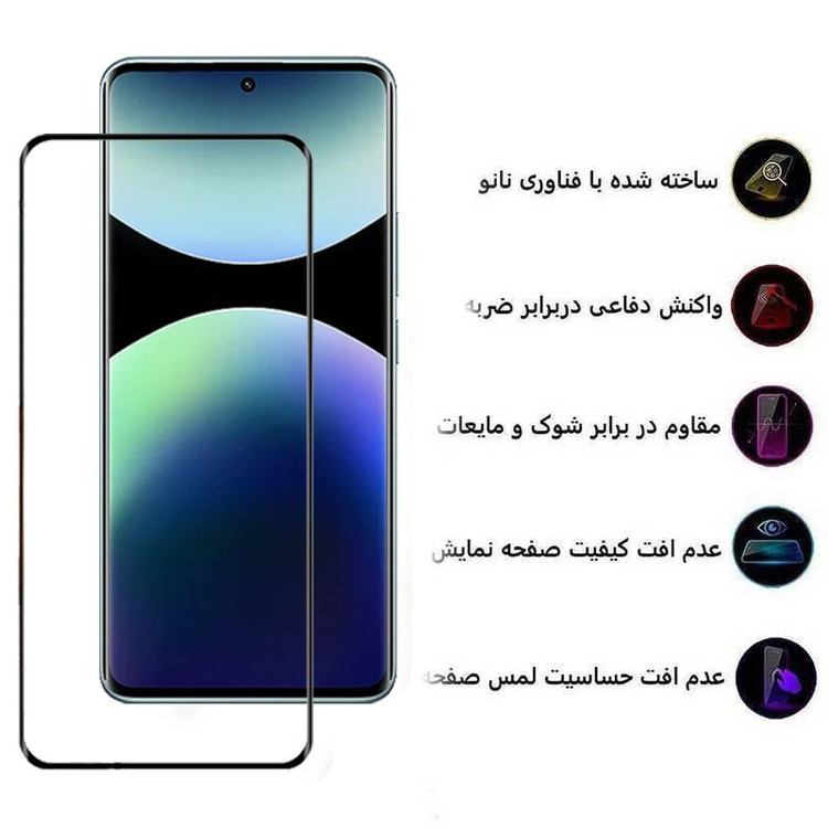 محافظ صفحه نمایش اپیکوی مدل Full Glass Kamo مناسب برای گوشی موبایل شیائومی Redmi Note 14 Pro 4G