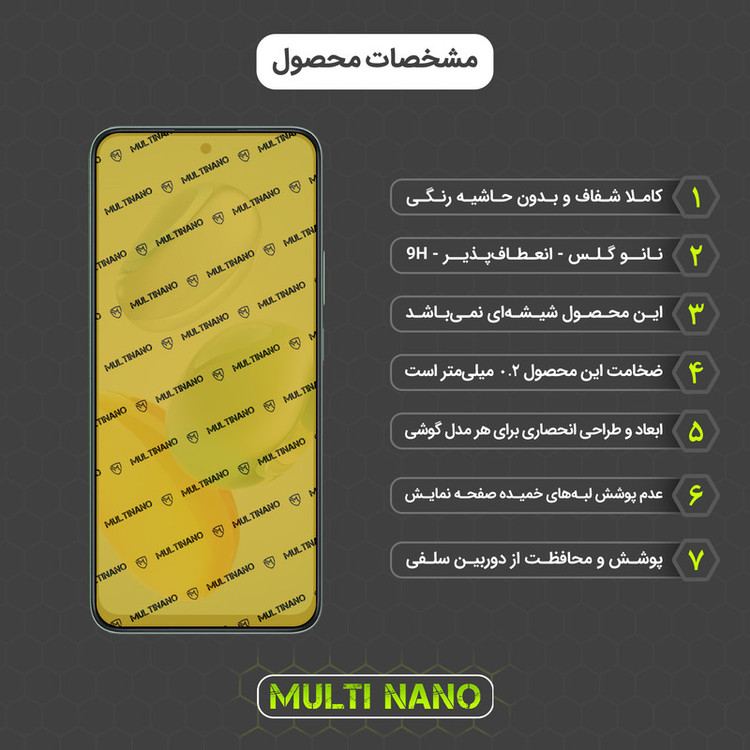 محافظ صفحه نمایش شفاف مولتی نانو مدل X-S2N مناسب برای گوشی موبایل آنر X7c بسته دو عددی