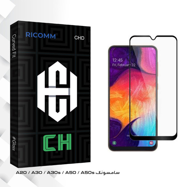 محافظ صفحه نمایش ریکام مدل CH glass مناسب برای گوشی موبایل سامسونگ Galaxy A20 / A30 / A30s / A50 / A50s