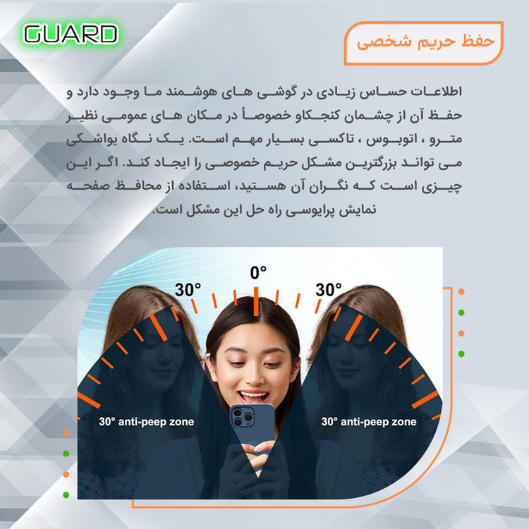 محافظ صفحه نمایش حریم شخصی گارد مدل Tough مناسب برای گوشی موبایل سامسونگ Galaxy S24 FE