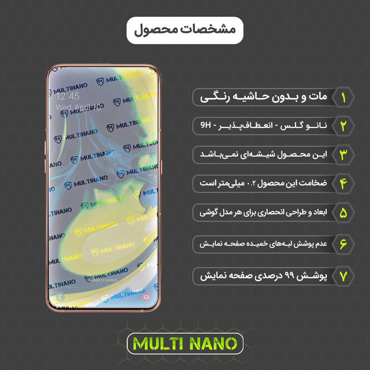 محافظ صفحه نمایش مات مولتی نانو مدل X-S2M مناسب برای گوشی موبایل سامسونگ Galaxy A80 بسته دو عددی