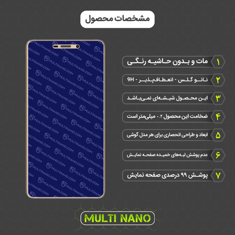 محافظ صفحه نمایش مات مولتی نانو مدل X-S1M مناسب برای گوشی موبایل شیائومی Redmi 3X