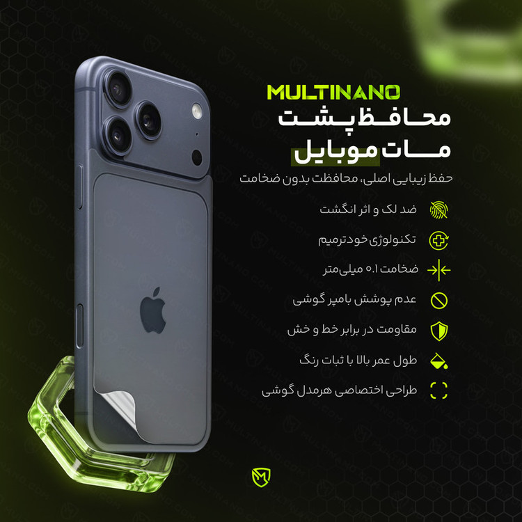 محافظ پشت مات نانو هیدروژل مولتی نانو مدل X-F1B مناسب برای گوشی موبایل هوآوی Nova Y73