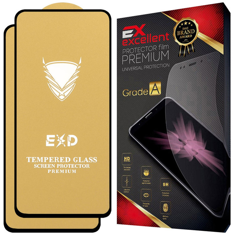 محافظ صفحه نمایش شیشه ای ایکس اکسلنت گلس مدل XOG Gold مناسب برای گوشی موبایل شیائومی Poco M7 5G بسته دو عددی