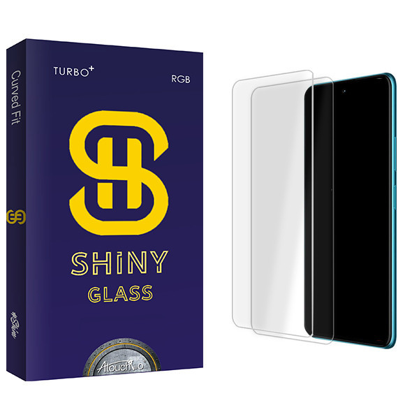 محافظ صفحه نمایش شیشه ای آتوچبو مدل Shiny Glass MIX مناسب برای گوشی موبایل سامسونگ Galaxy A71 \ A72 \ A73 \ M51 \ M52 \ M62 بسته دو عددی