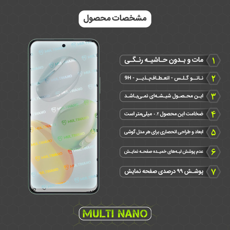 محافظ صفحه نمایش آنتی رفلکس مولتی نانو مدل X-S3M مناسب برای گوشی موبایل آنر X7c بسته سه عددی