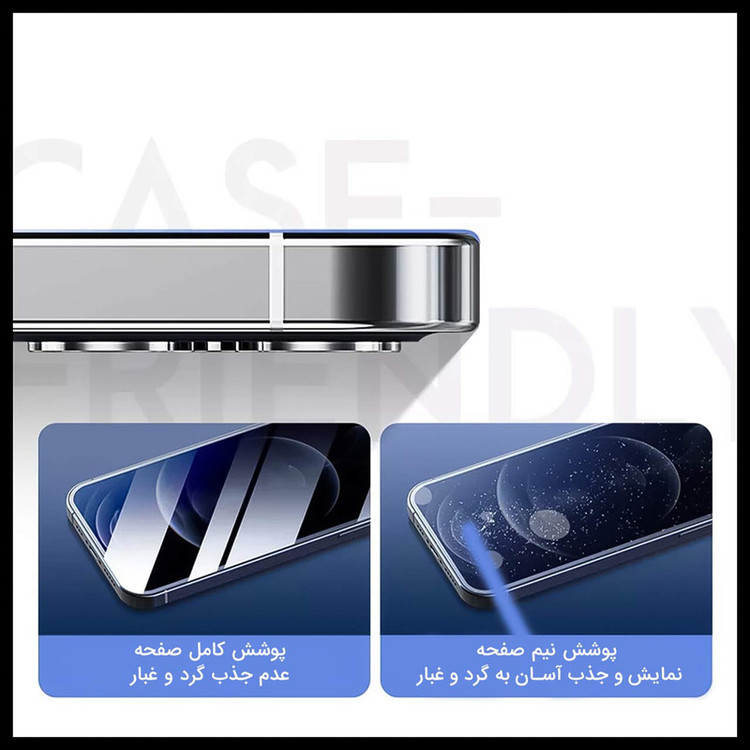 محافظ صفحه نمایش مات راک اسپیس مدل Camera Cut مناسب برای گوشی موبایل اپل iPhone 12 Pro Max