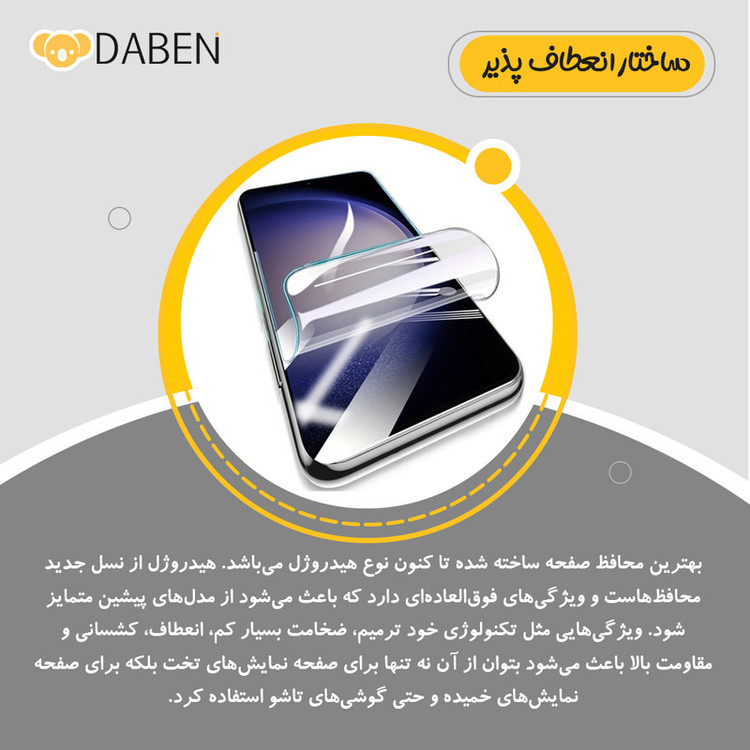 محافظ صفحه نمایش شفاف دبن مدل هیدروژلی مناسب برای گوشی موبایل سامسونگ Galaxy S23 Ultra