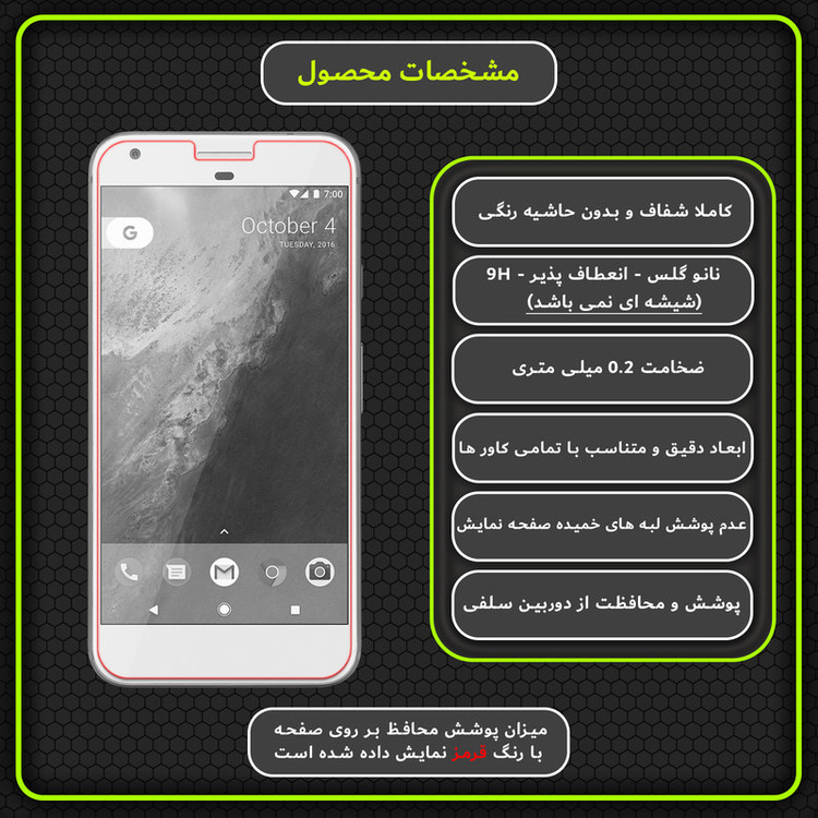 محافظ صفحه نمایش مولتی نانو مدل X-S1N مناسب برای گوشی موبایل گوگل Pixel XL