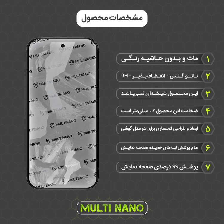 محافظ صفحه نمایش مات مولتی نانو مدل X-S1M مناسب برای گوشی موبایل گوگل Pixel 8a