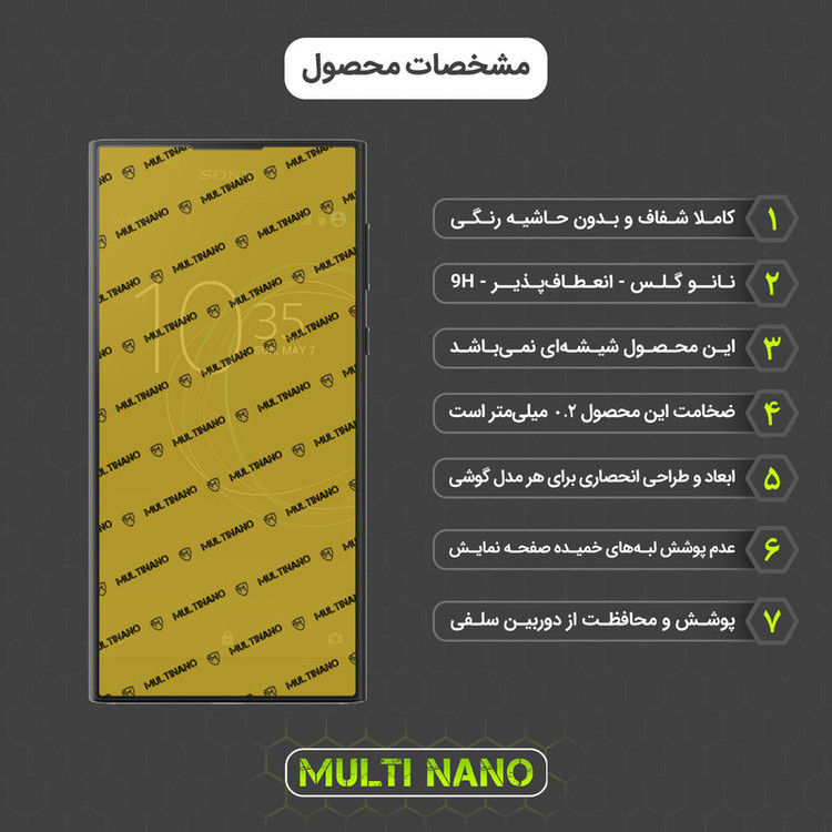 محافظ صفحه نمایش مولتی نانو مدل X-SFM مناسب برای گوشی موبایل سونی Xperia L1 به همراه برچسب پوششی