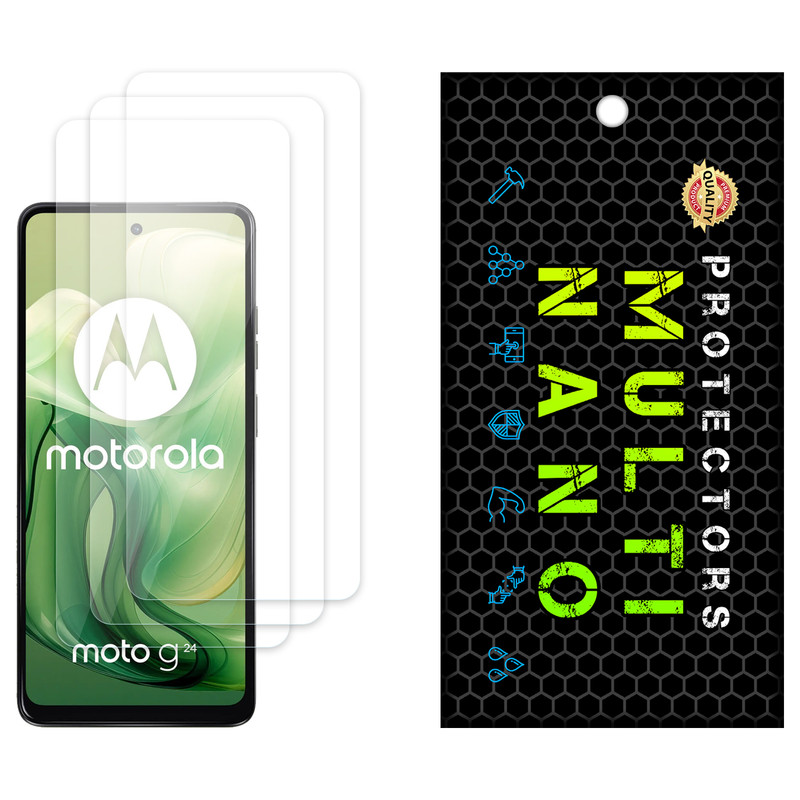 محافظ صفحه نمایش مولتی نانو مدل X-S3N مناسب برای گوشی موبایل موتورولا Moto G24 بسته سه عددی