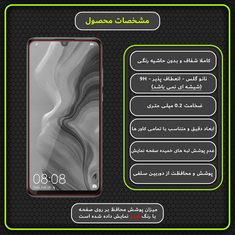 محافظ صفحه نمایش مولتی نانو مدل X-S2N مناسب برای گوشی موبایل هوآوی Nova 4E بسته دو عددی