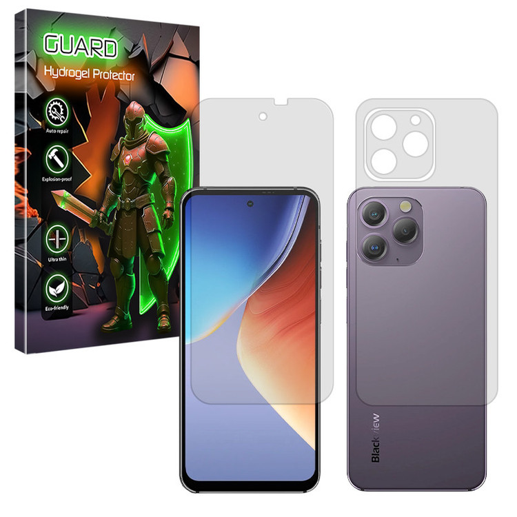 محافظ صفحه نمایش شفاف گارد مدل Tough مناسب برای گوشی موبایل بلک ویو A96 به همراه محافظ پشت گوشی
