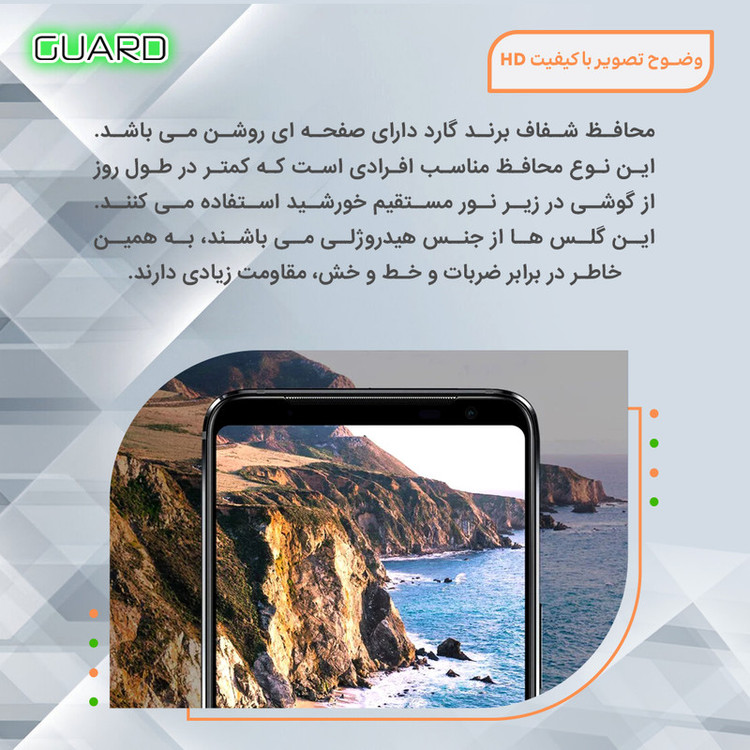 محافظ صفحه نمایش شفاف گارد مدل Tough مناسب برای گوشی موبایل بلک ویو A96 به همراه محافظ پشت گوشی
