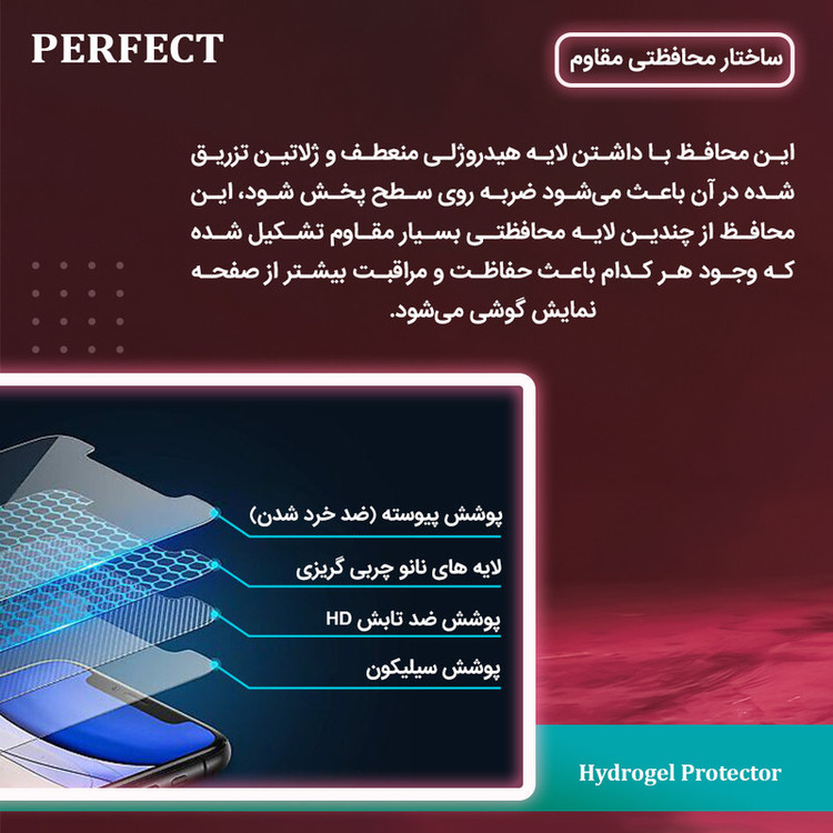 محافظ صفحه نمایش شفاف پرفکت مناسب برای گوشی موبایل سامسونگ Galaxy S23FE
