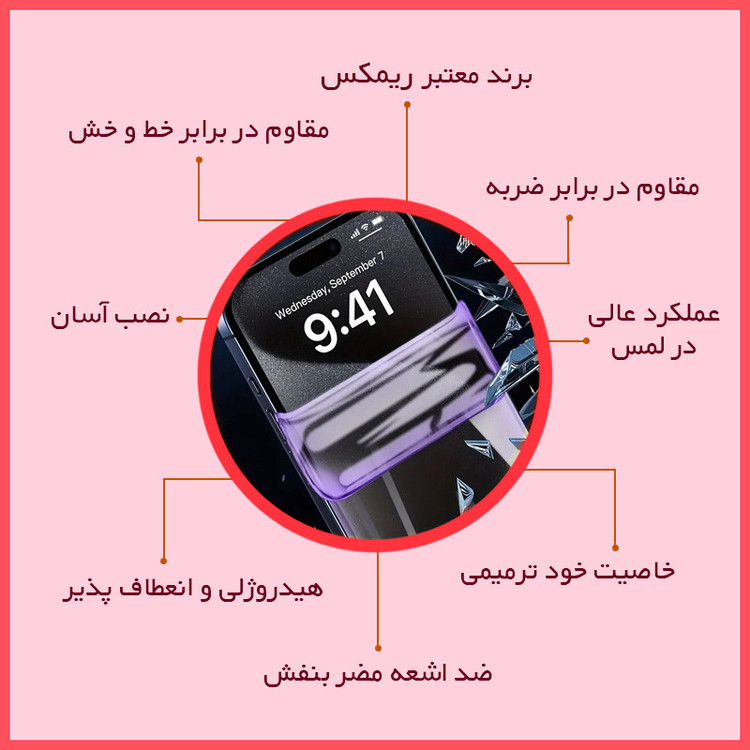 محافظ صفحه نمایش آنتی پرپل ریمکس مدل HyPRL مناسب برای گوشی موبایل موتورولا Moto G73