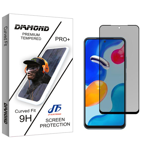 محافظ صفحه نمایش حریم شخصی جی اف مدل Diamond مناسب برای گوشی موبایل شیائومی Redmi Note 11 4G