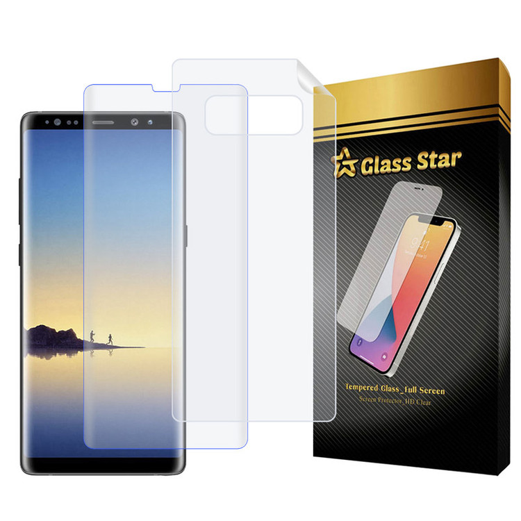 محافظ صفحه نمایش یووی گلس استار مدل UVNANOMTBS مناسب برای گوشی موبایل سامسونگ Galaxy Note 8 به همراه محافظ پشت گوشی