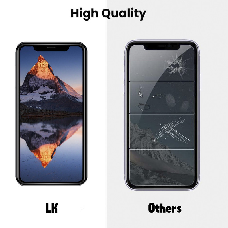 محافظ صفحه نمایش سرامیکی ال کی مدل +LITE مناسب برای گوشی موبایل اپل iPhone 13 Pro Max بسته سه عددی