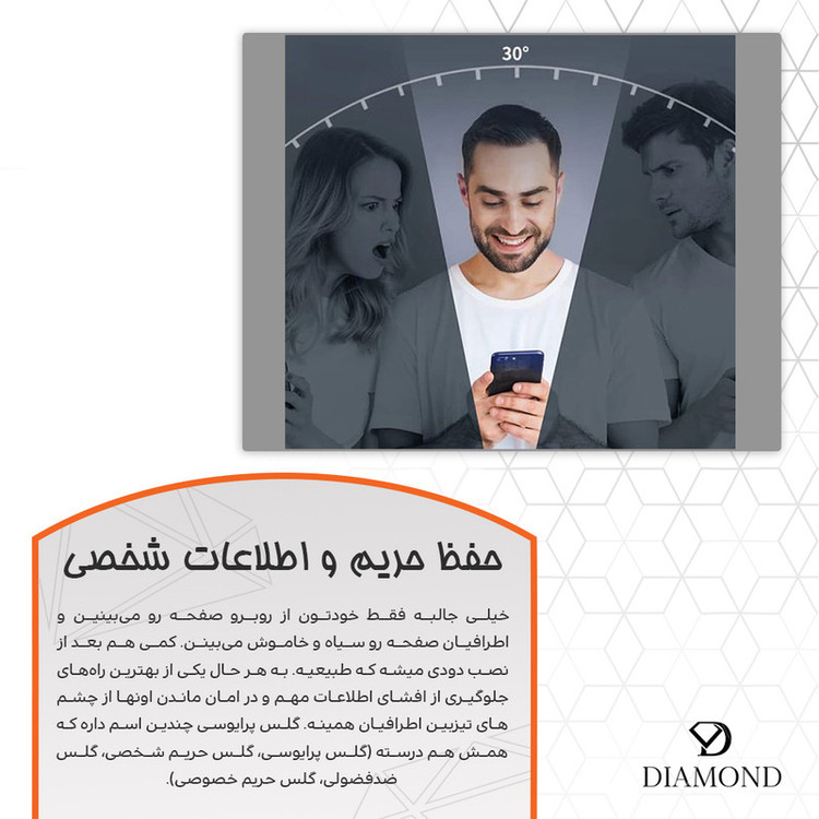محافظ صفحه نمایش حریم شخصی دیاموند مدل Tough مناسب برای گوشی موبایل سامسونگ Galaxy A56