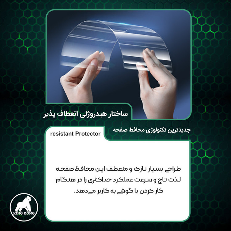 محافظ صفحه نمایش شفاف کینگ کونگ مدل Tough مناسب برای گوشی موبایل زد تی ای Nubia Red Magic 9S Pro به همراه محافظ پشت گوشی