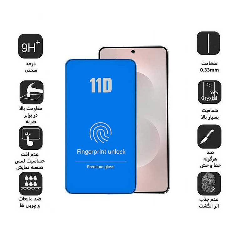 محافظ صفحه نمایش اپیکوی مدل Blue ESD مناسب برای گوشی موبایل سامسونگ Galaxy S25 Plus / S25 Edge