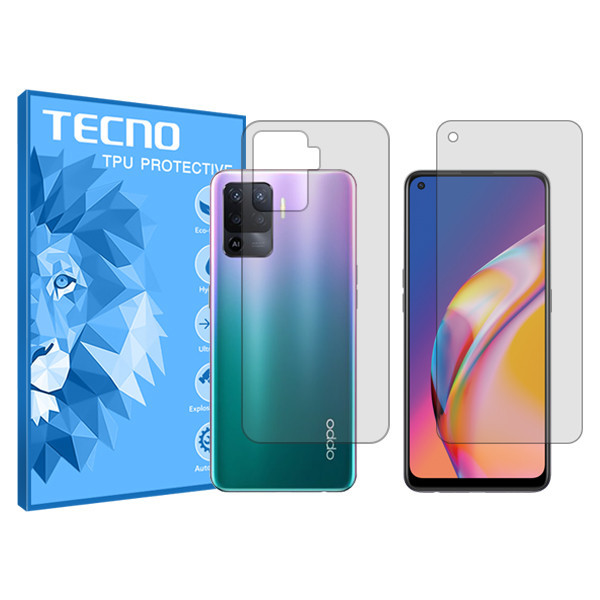 محافظ صفحه نمایش شفاف تکنو مدل Resistant مناسب برای گوشی موبایل اوپوA94 به همراه محافظ پشت گوشی