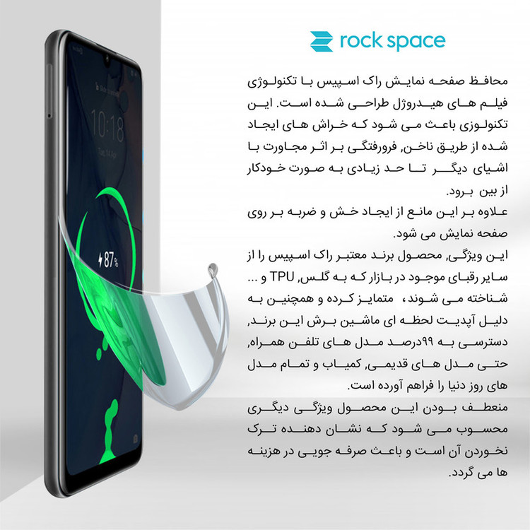 محافظ صفحه نمایش ھیدروژل راک اسپیس کد HGL مناسب برای گوشی موبایل اوپو Reno10