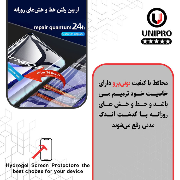 محافظ صفحه نمایش مات یونی پرو مدل Star 5 مناسب برای گوشی موبایل آنر 400 Pro به همراه محافظ پشت گوشی