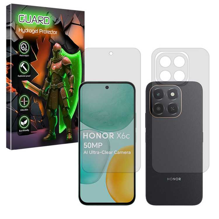 محافظ صفحه نمایش مات گارد مدل Tough مناسب برای گوشی موبایل آنر X6c به همراه محافظ پشت گوشی
