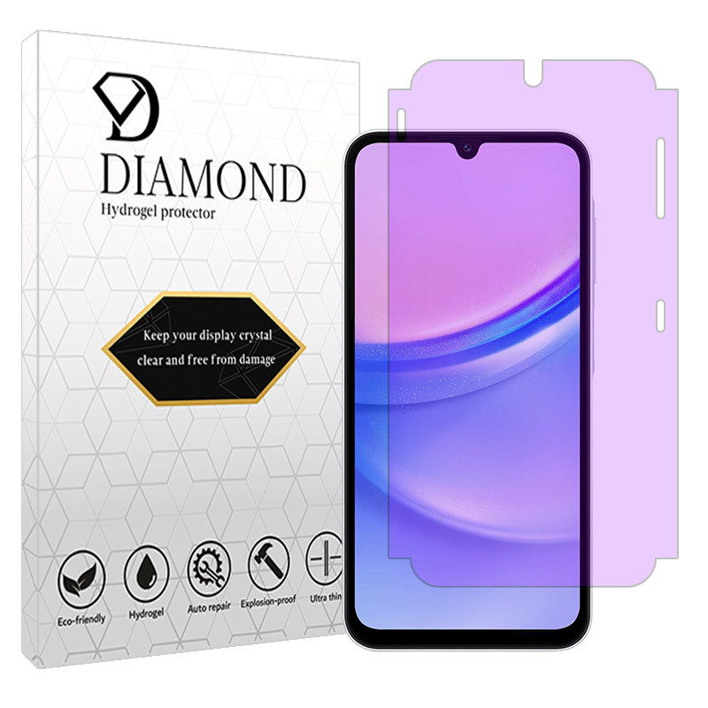 محافظ صفحه نمایش دیاموند مدل فیلتر بنفش مناسب برای گوشی موبایل سامسونگ Galaxy A15