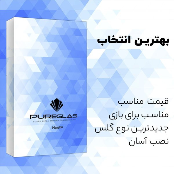 محافظ صفحه نمایش شیشه ای پیور گلس مدل NueGlas مناسب برای گوشی موبایل اچ تی سی Wildfire X