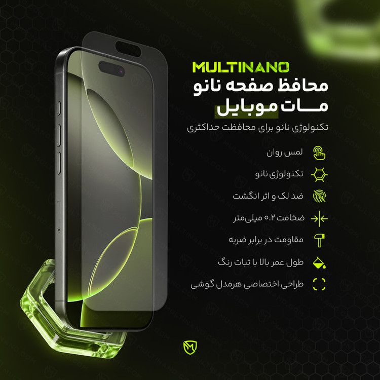 محافظ صفحه نمایش مات مولتی نانو مدل X-S2M مناسب برای گوشی موبایل هوآوی Y7 Prime بسته دو عددی