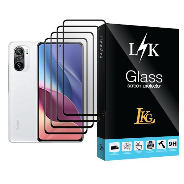 محافظ صفحه نمایش ال کا جی مدل LK Glass MIX004 مناسب برای گوشی موبایل شیائومی Redmi K40 بسته چهار عددی