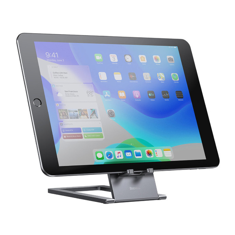 پایه نگهدارنده گوشی موبایل و تبلت بیسوس مدل Foldable Metal Desktop Holder LUKP000013