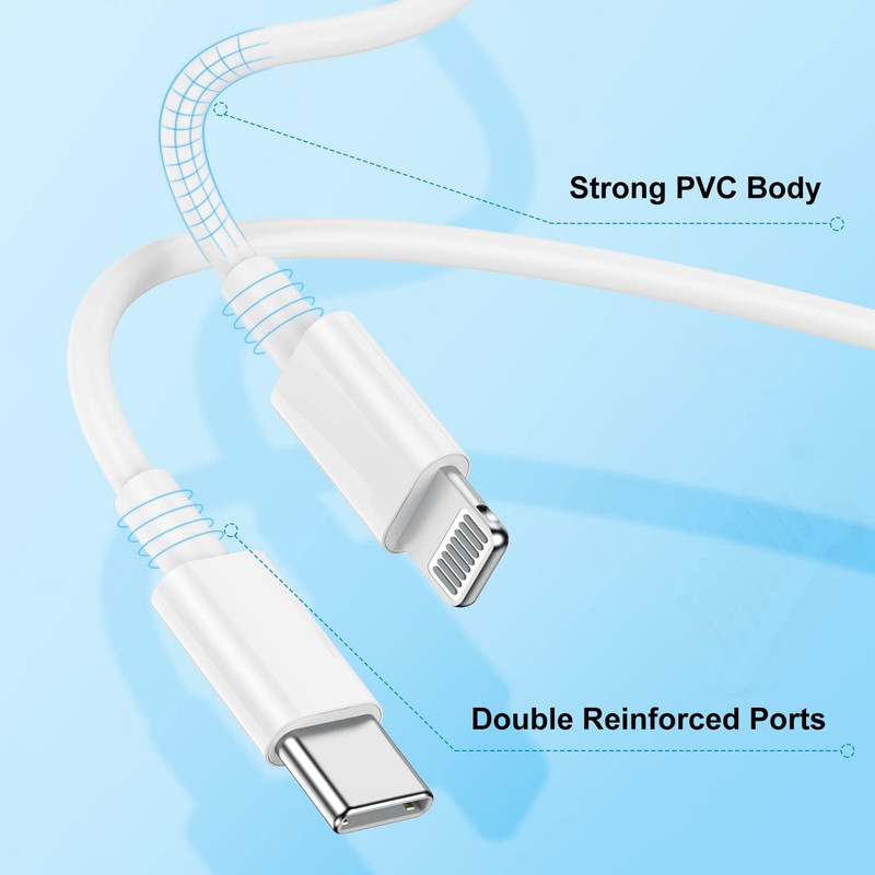 کابل تبدیل USB-C به لایتنینگ نیبیوا مدل 001 طول 1 متر