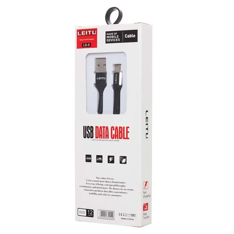 کابل تبدیل USB به USB-C لیتو مدل LD9 طول 1 متر