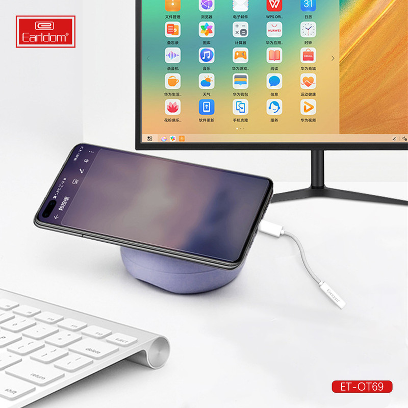 مبدل USB-C به جک AUX ارلدام مدل ET-OT69