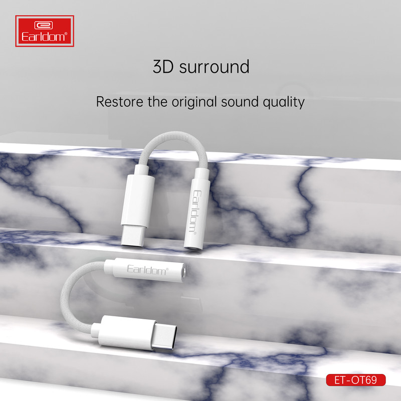 مبدل USB-C به جک AUX ارلدام مدل ET-OT69