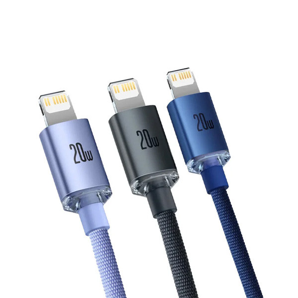 کابل تبدیل USB-C به لایتنینگ باسئوس مدل Crystal Shine Series طول 1.2 متر