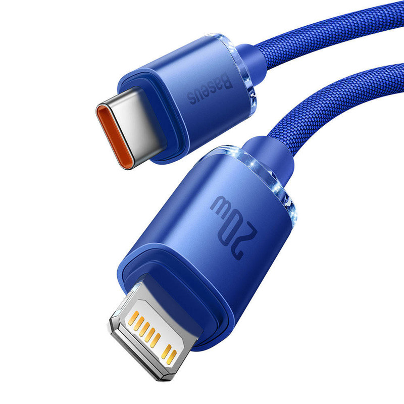 کابل تبدیل USB-C به لایتنینگ باسئوس مدل Crystal Shine Series طول 1.2 متر