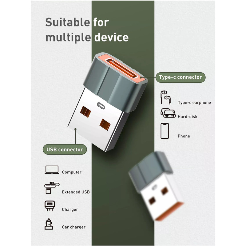 مبدل OTG USB-C به USB الدینیو مدل LC150 nack