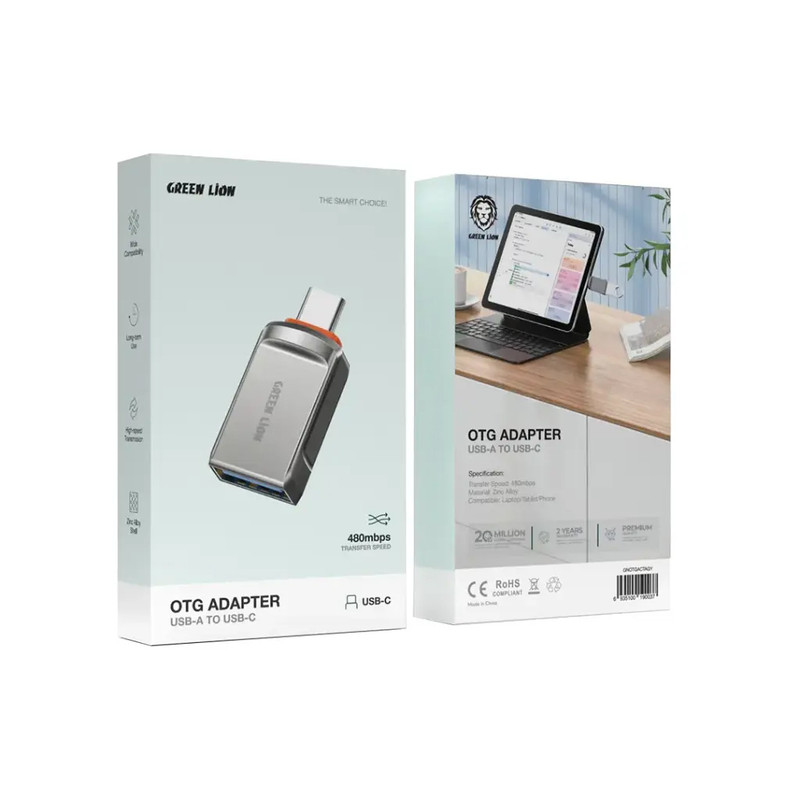 مبدل USB-A به USB-C OTG گرین لاین مدل GNOTGACTAGY