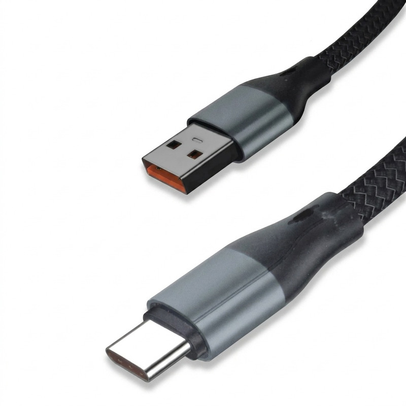کابل تبدیل USB به USB-C ال او ال مدل FAST CHARGE 6A MAX طول 1 متر